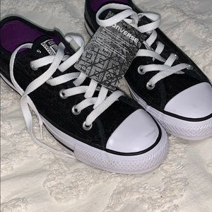 Converse black sequin size 6 shoes